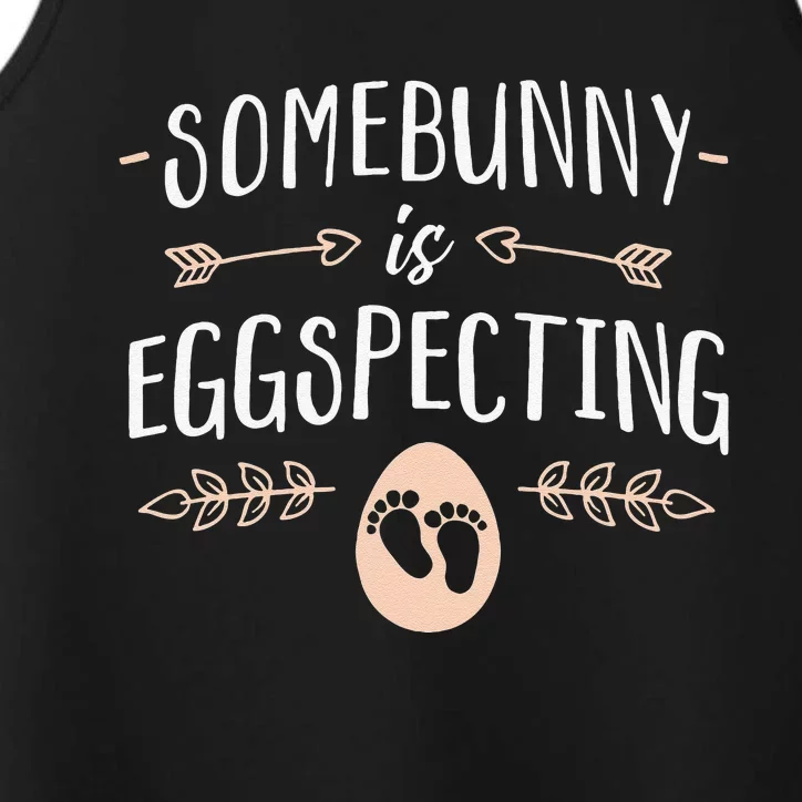 Somebunny Is EggSpecting Easter Pregnancy Announcement Performance Tank