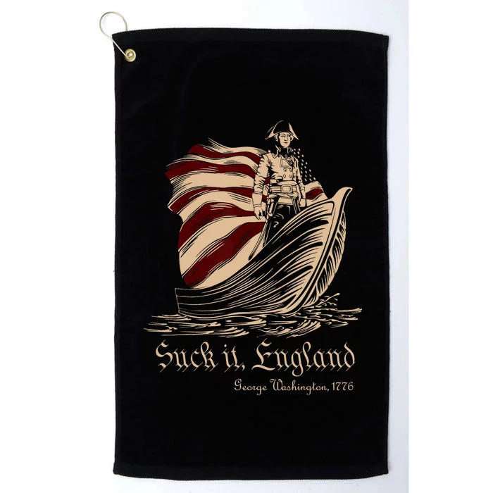 Suck It England Funny 4th Of July George Washington 1776 Platinum Collection Golf Towel