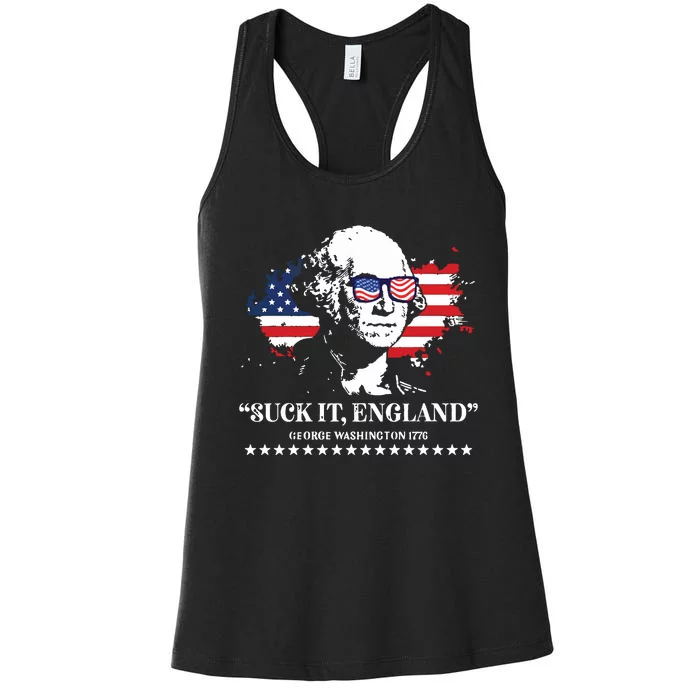 Suck It England George Washington 1776 Women's Racerback Tank