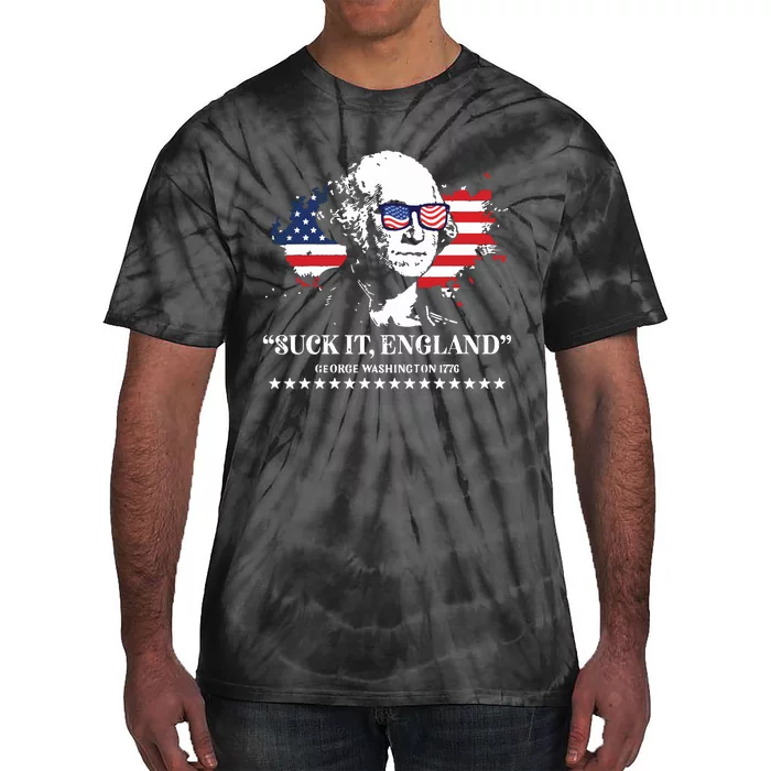 Suck It England George Washington 1776 Tie-Dye T-Shirt