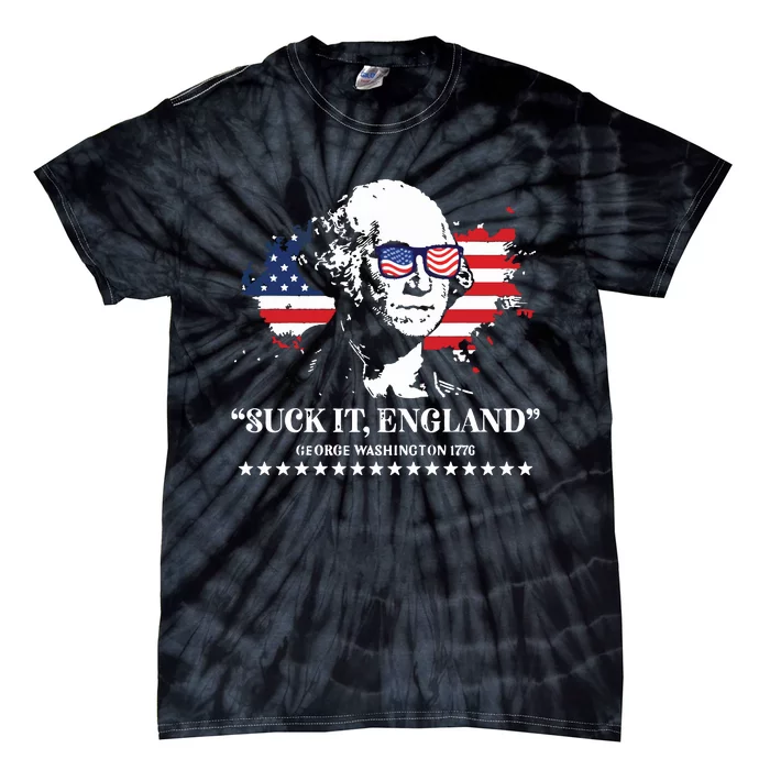 Suck It England George Washington 1776 Tie-Dye T-Shirt