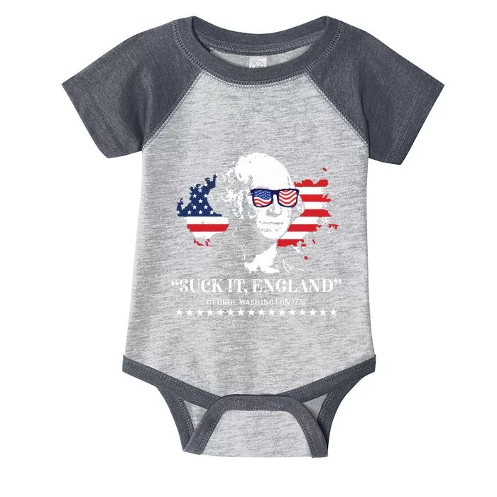 Suck It England George Washington 1776 Infant Baby Jersey Bodysuit