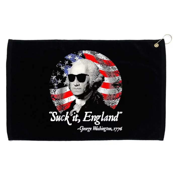 Suck It England 4th Of July George Washington Grommeted Golf Towel