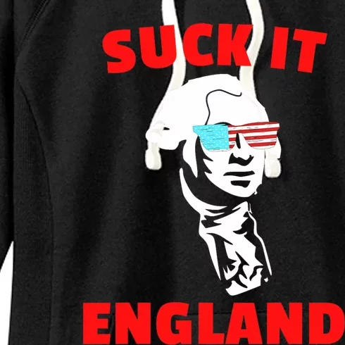 Suck It England Funny 4th Of July Women's Fleece Hoodie