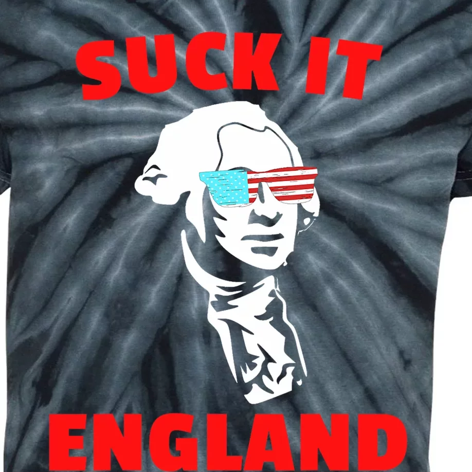 Suck It England Funny 4th Of July Kids Tie-Dye T-Shirt