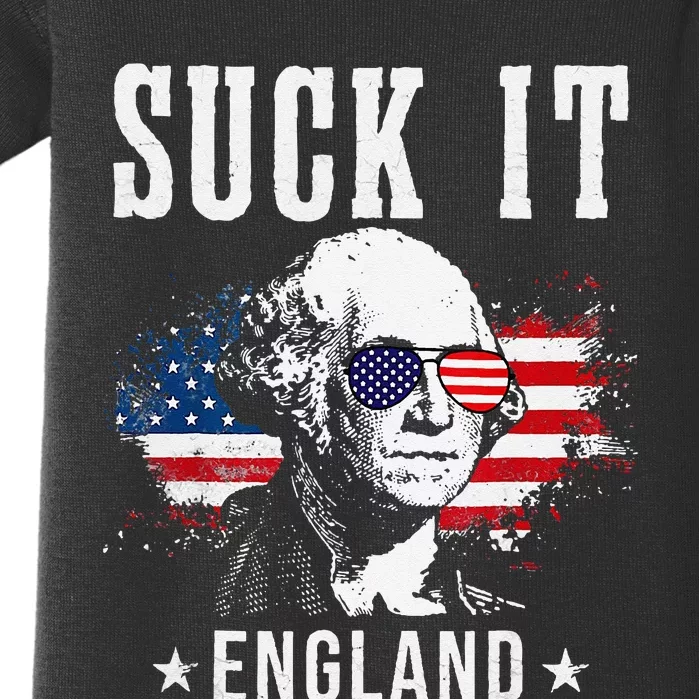 Suck It England Funny 4th of July President American Baby Bodysuit