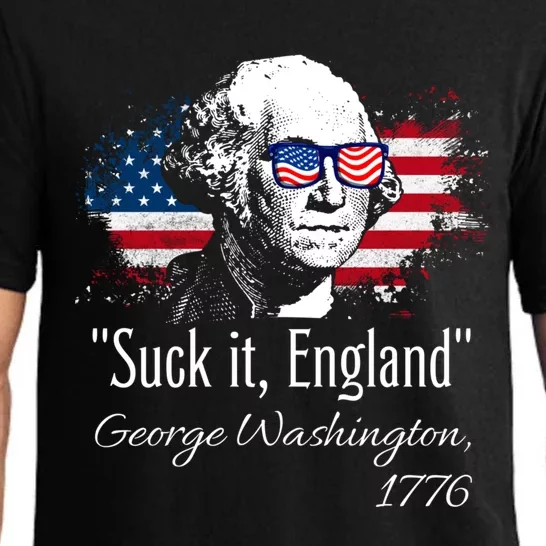 SUCK IT ENGLAND Funny 4th Of July George Washington 1776 Pajama Set