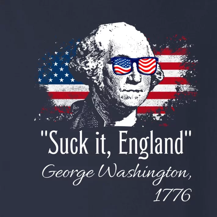 SUCK IT ENGLAND Funny 4th Of July George Washington 1776 Toddler Long Sleeve Shirt