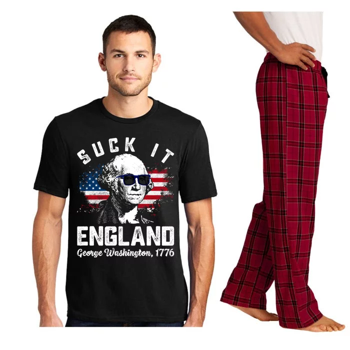 SUCK IT ENGLAND Funny 4th Of July George Washington 1776 Pajama Set