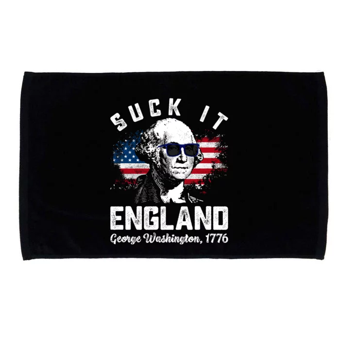 SUCK IT ENGLAND Funny 4th Of July George Washington 1776 Microfiber Hand Towel