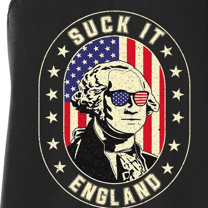 Suck It England George Washington 1776 Usa Women's Racerback Tank