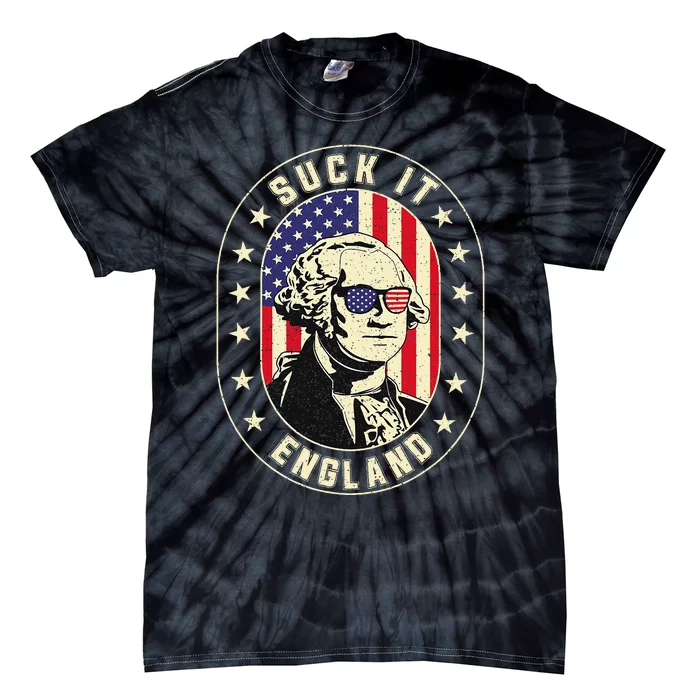 Suck It England George Washington 1776 Usa Tie-Dye T-Shirt