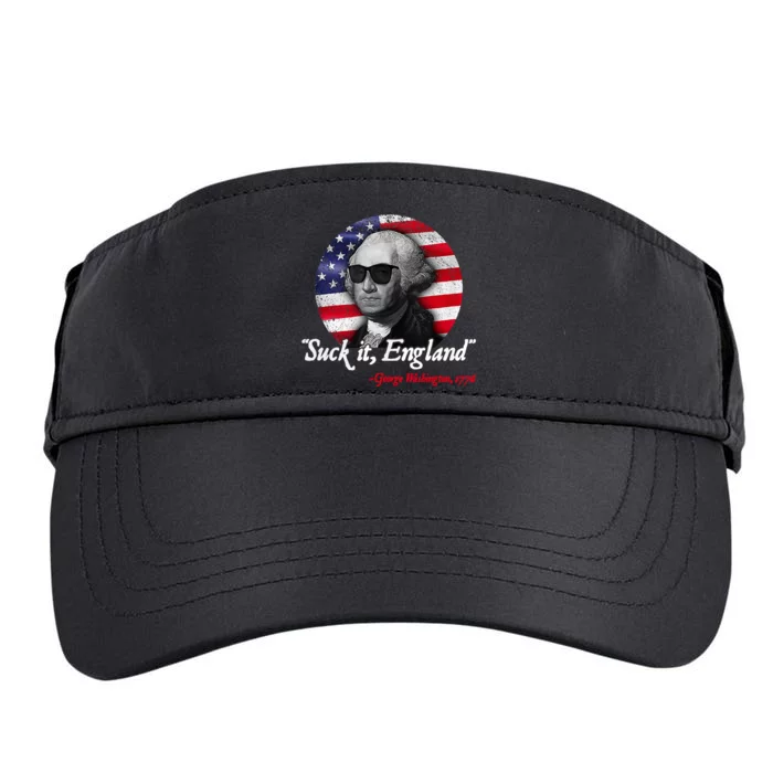 SUCK IT ENGLAND Funny 4th Of July George Washington 1776 Adult Drive Performance Visor