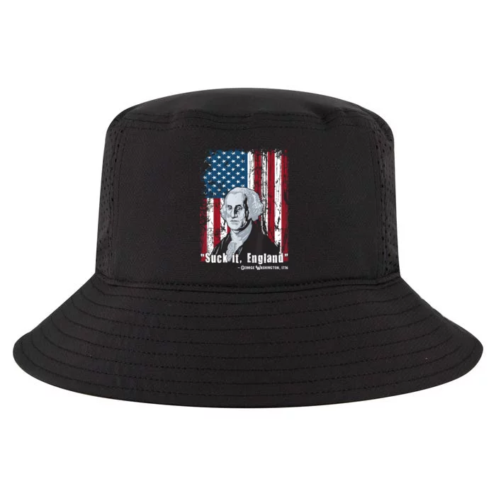 Suck It England Funny 4th Of July George Washington 1776 Cool Comfort Performance Bucket Hat