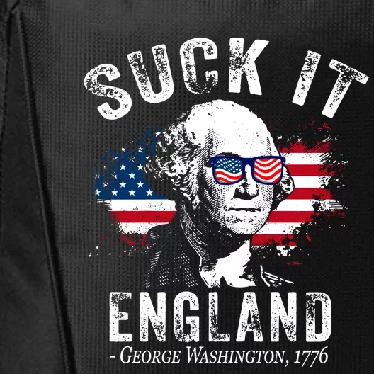 Suck It England Funny 4th Of July George Washington 1776 City Backpack