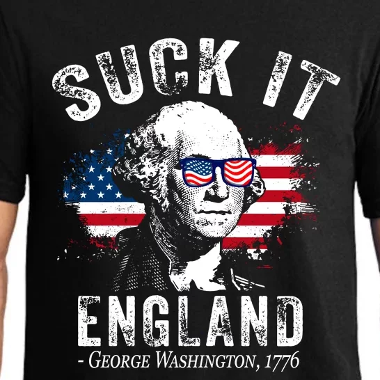 Suck It England Funny 4th Of July George Washington 1776 Pajama Set