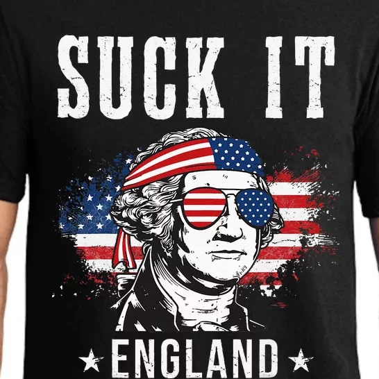 Suck It England Funny 4th Of July George Washington Funny Pajama Set