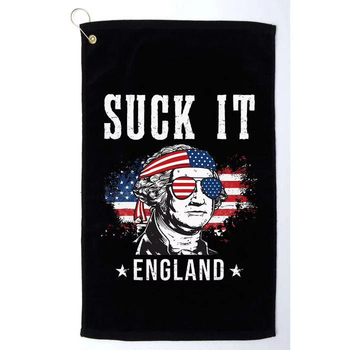 Suck It England Funny 4th Of July George Washington Funny Platinum Collection Golf Towel