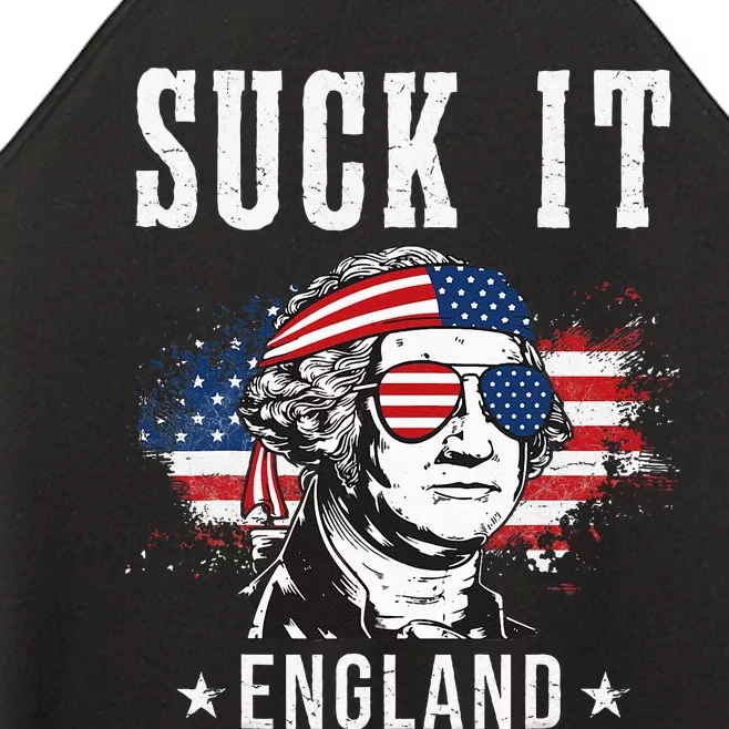 Suck It England Funny 4th Of July George Washington Funny Women’s Perfect Tri Rocker Tank