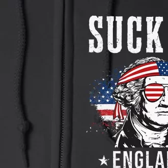 Suck It England Funny 4th Of July George Washington Funny Full Zip Hoodie