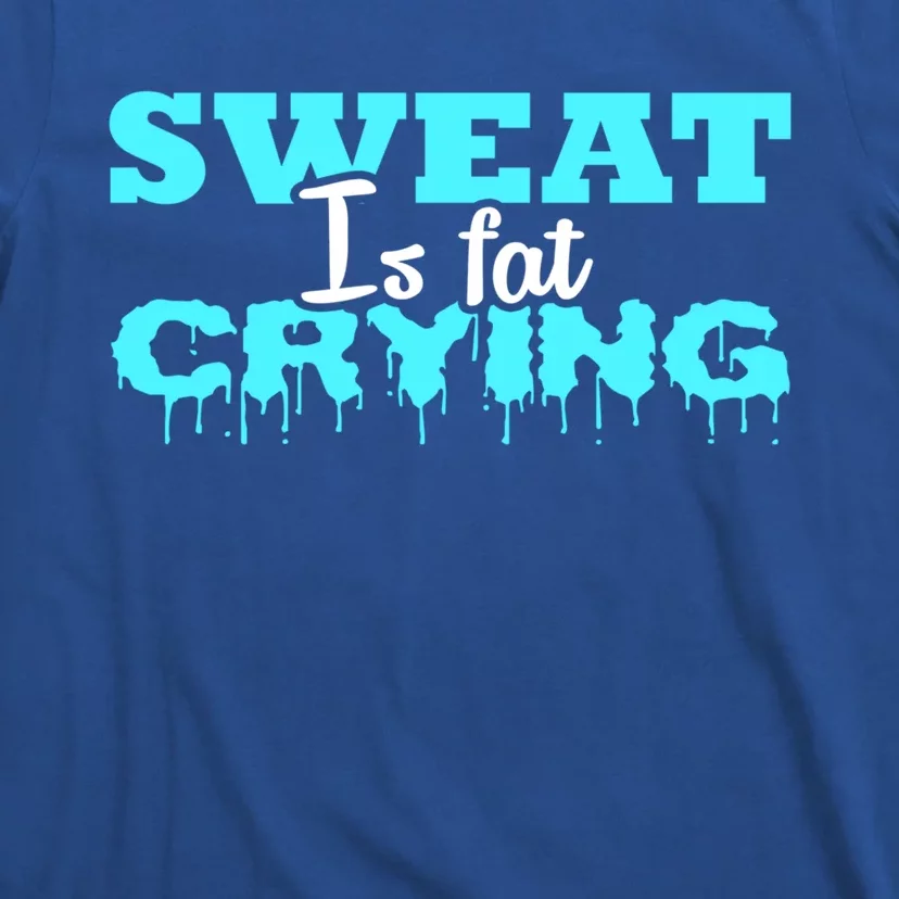 Sweat Is Fat Crying Gift Funny Gym Workout Gift T-Shirt