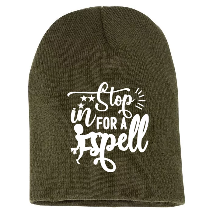 Stop In For A Spell Short Acrylic Beanie