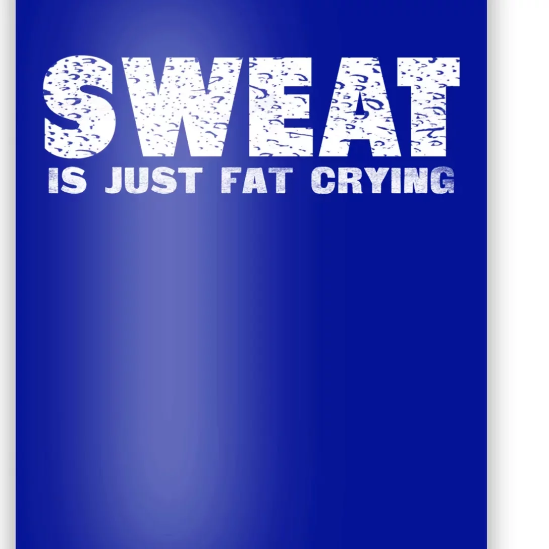 Sweat Is Fat Crying Funny Gym Work Out Motivation Quotes Meaningful Gift Poster