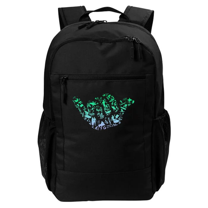 Surf Icons For Surfer Surf Surfing Daily Commute Backpack