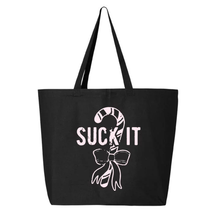 Suck It Funny Christmas Candy Cane 25L Jumbo Tote