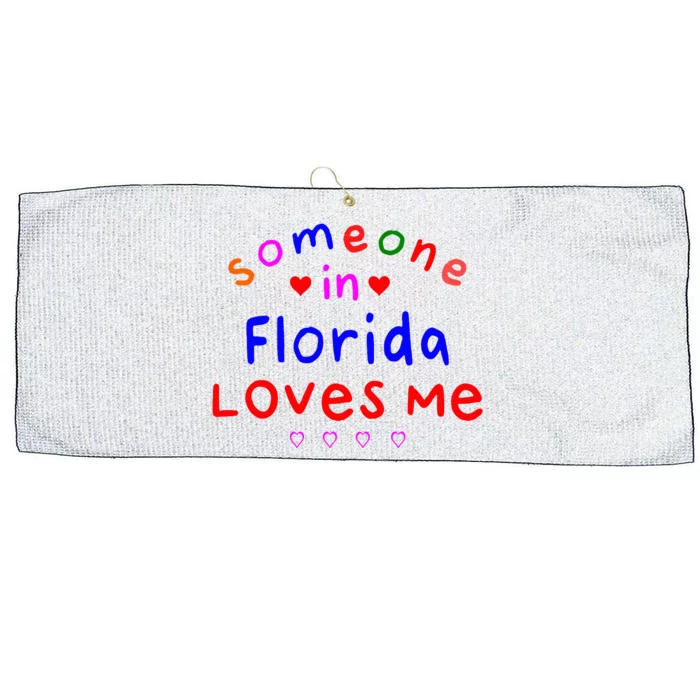 Someone In Florida Loves Me Large Microfiber Waffle Golf Towel