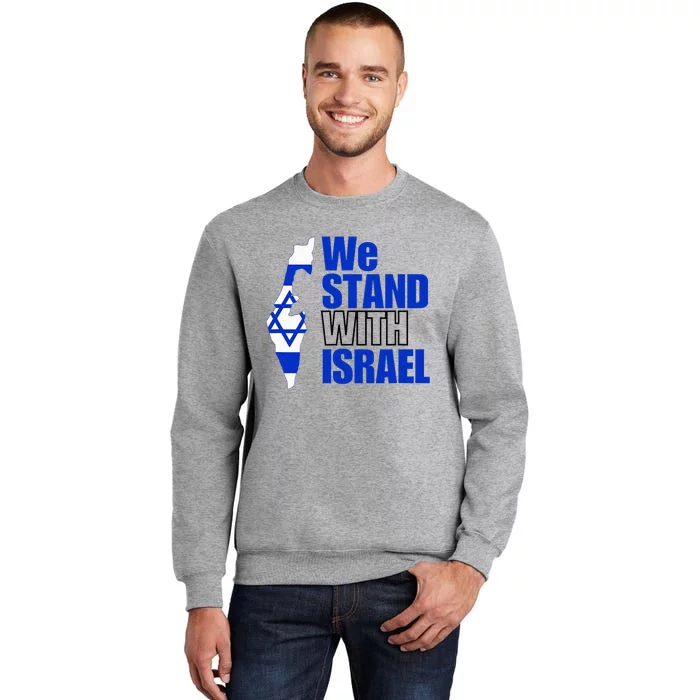 Support Israel Flag Design Tall Sweatshirt