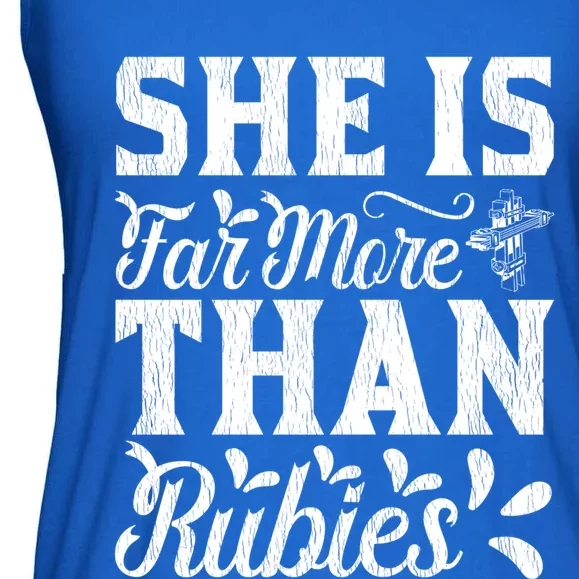 She Is Far More Than Rubies Bible Verse Christian Pajama Great Gift Ladies Essential Flowy Tank