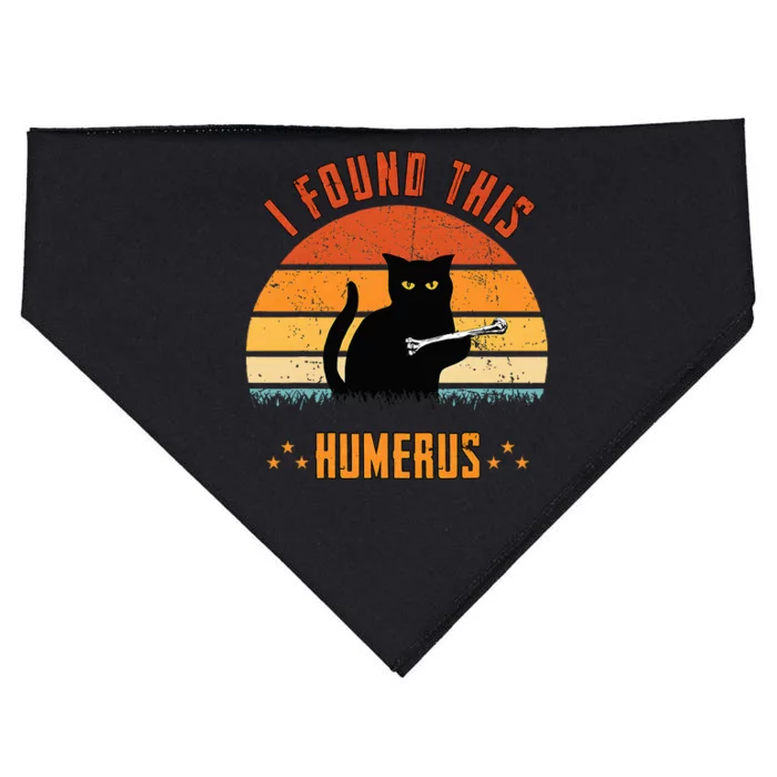 Scary I Found This Humerus Cat Black Humorous USA-Made Doggie Bandana