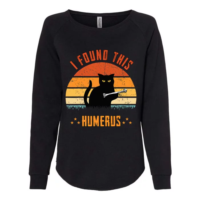 Scary I Found This Humerus Cat Black Humorous Womens California Wash Sweatshirt