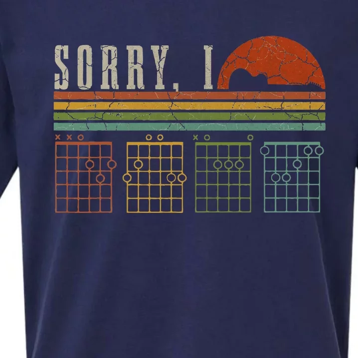 Sorry Idgaf Funny Hidden Message Guitar Chords Players Sueded Cloud Jersey T-Shirt