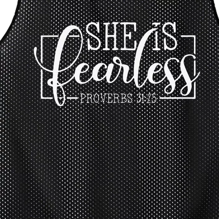 She is Fearless Proverbs 3125 Christian quotes Mesh Reversible Basketball Jersey Tank