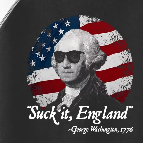 Suck It Funny England 4th Of July George Washington Funny Toddler Fine Jersey T-Shirt