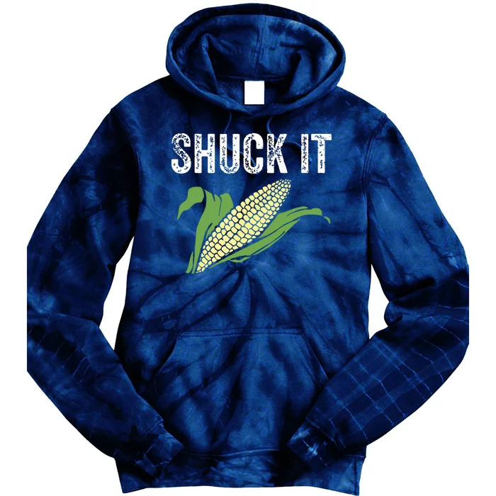 Shuck It Funny Farmer Corn Lover Market Festival Gift Tie Dye Hoodie