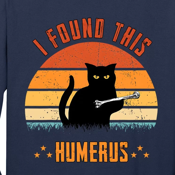 Scary I Found This Humerus Cat Black Humorous Long Sleeve Shirt