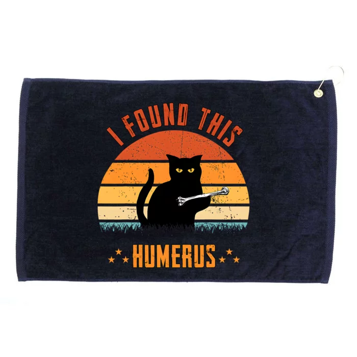 Scary I Found This Humerus Cat Black Humorous Grommeted Golf Towel