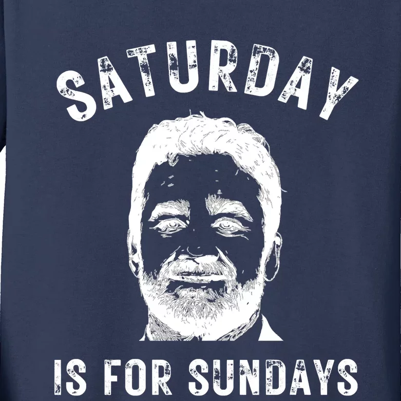 Saturday Is For Sundays Football Head Coach Jeff Saturday Kids Long Sleeve Shirt