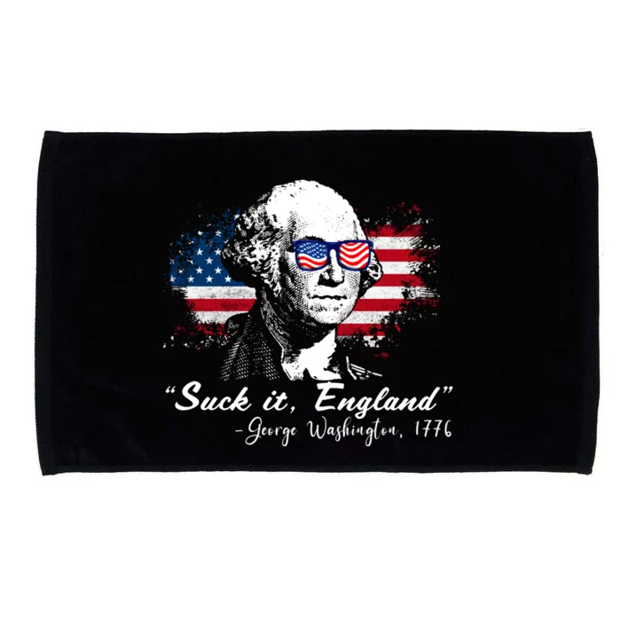 Suck It Funny England 4th Of July George Washington Funny Microfiber Hand Towel