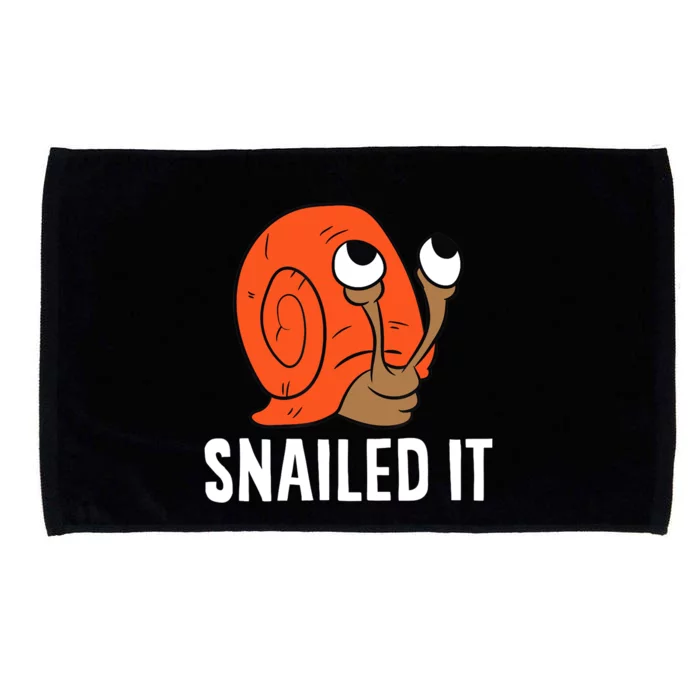 Snailed It Funny Snails Snail Lovers Microfiber Hand Towel