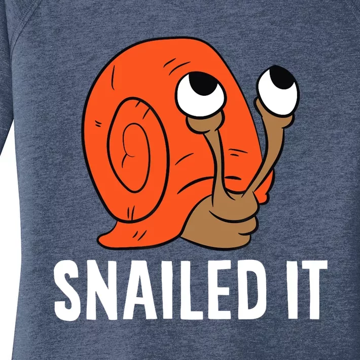 Snailed It Funny Snails Snail Lovers Women's Perfect Tri Tunic Long Sleeve Shirt