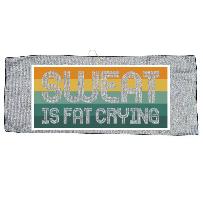 Sweat Is Fat Crying Rowers Funny Gift Large Microfiber Waffle Golf Towel