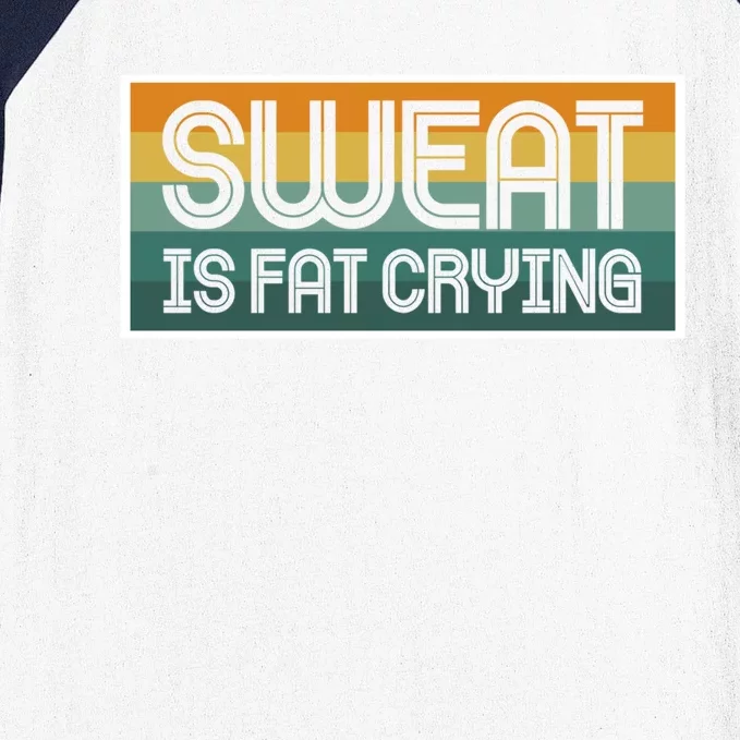 Sweat Is Fat Crying Rowers Funny Gift Baseball Sleeve Shirt