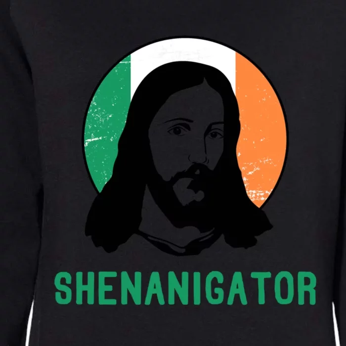 Shenanigator Ireland Flag Jesus St Patricks Day Great Gift Womens California Wash Sweatshirt