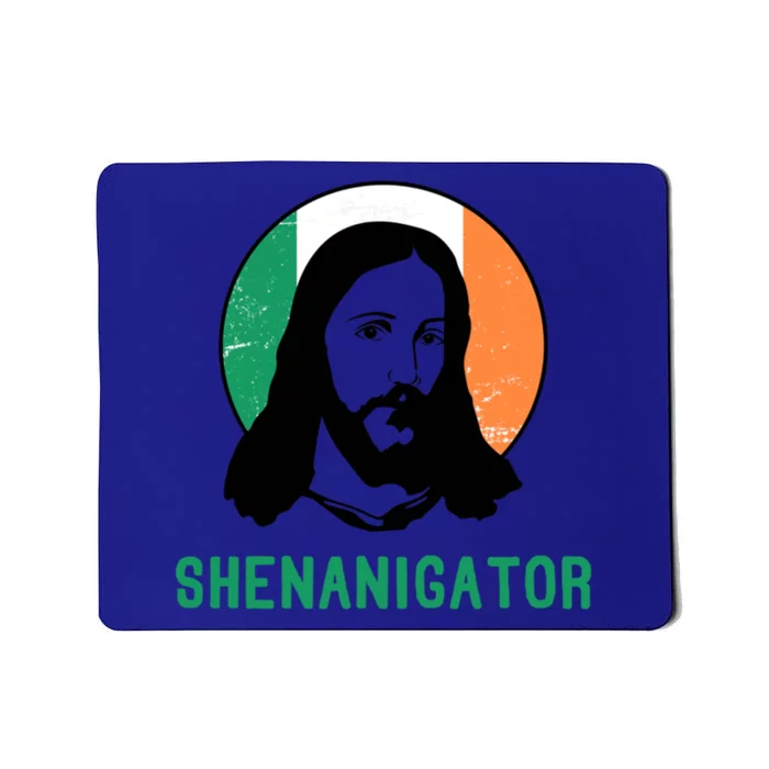 Shenanigator Ireland Flag Jesus St Patricks Day Great Gift Mousepad