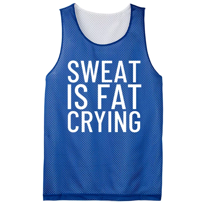 Sweat Is Fat Crying Gift Mesh Reversible Basketball Jersey Tank