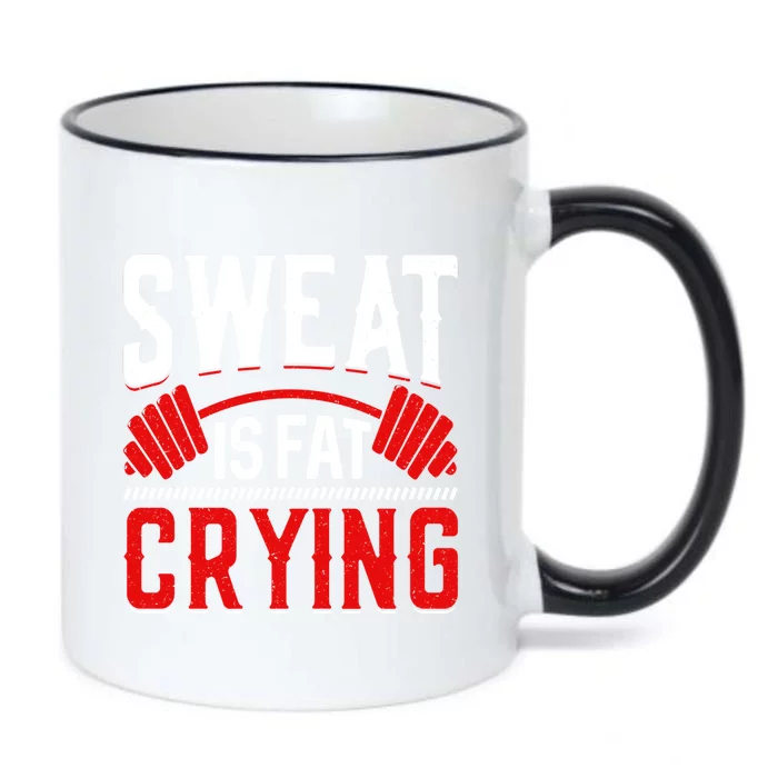 Sweat Is Fat Crying Gift Black Color Changing Mug